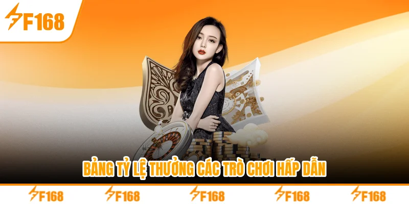 Bảng tỷ lệ thưởng các trò chơi hấp dẫn